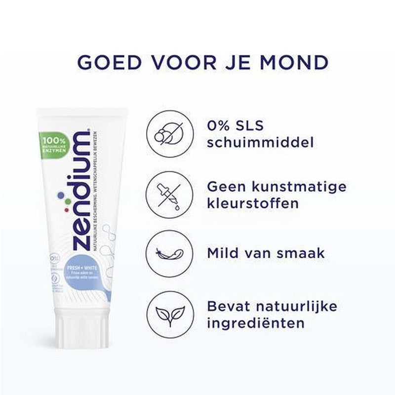 Zendium Tandpasta Fresh+White