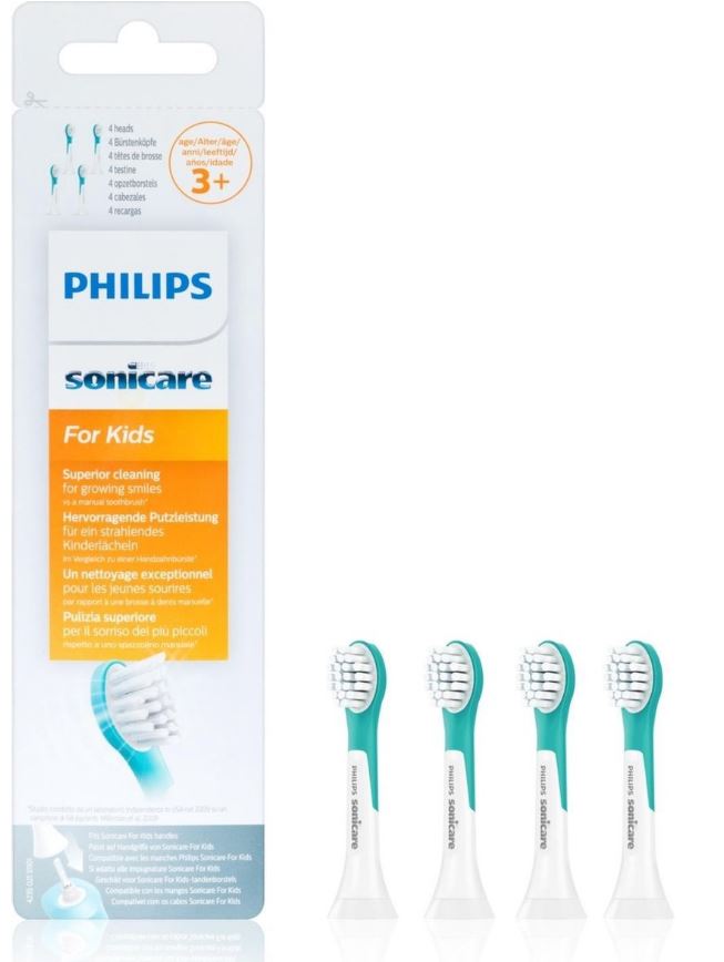 Sonicare For Kids opzetborstels groen HX6034/33