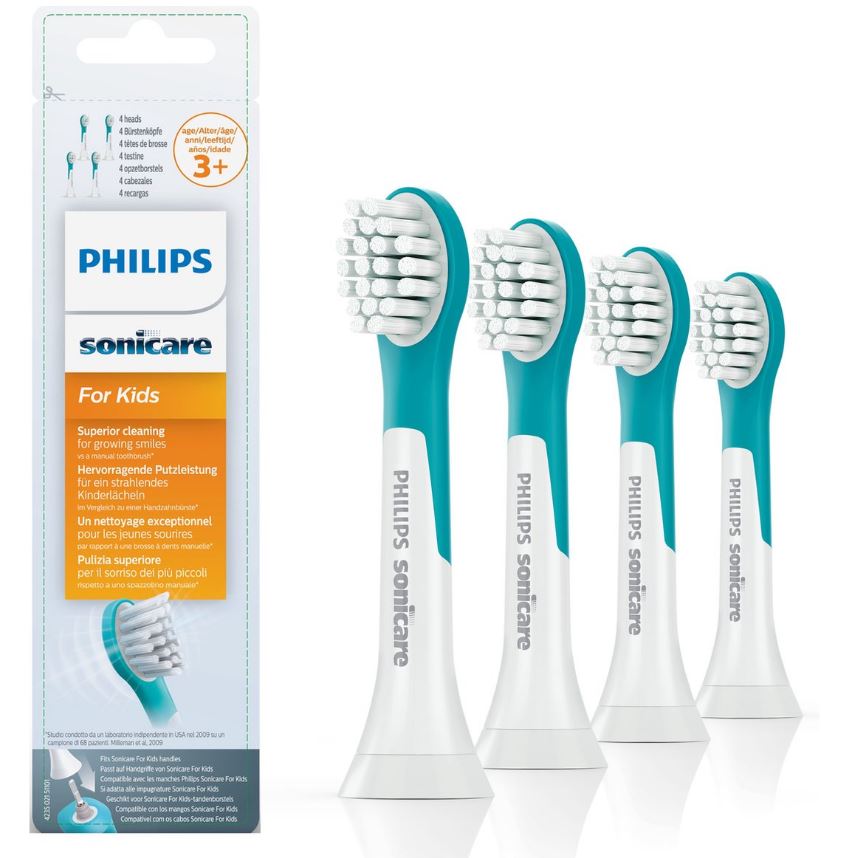 Sonicare For Kids opzetborstels groen HX6034/33