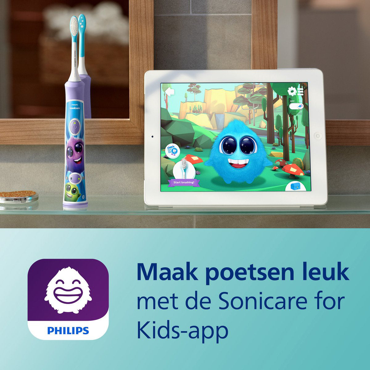 Sonicare Kids HX6322/04 elek.tandenborstel blauw
