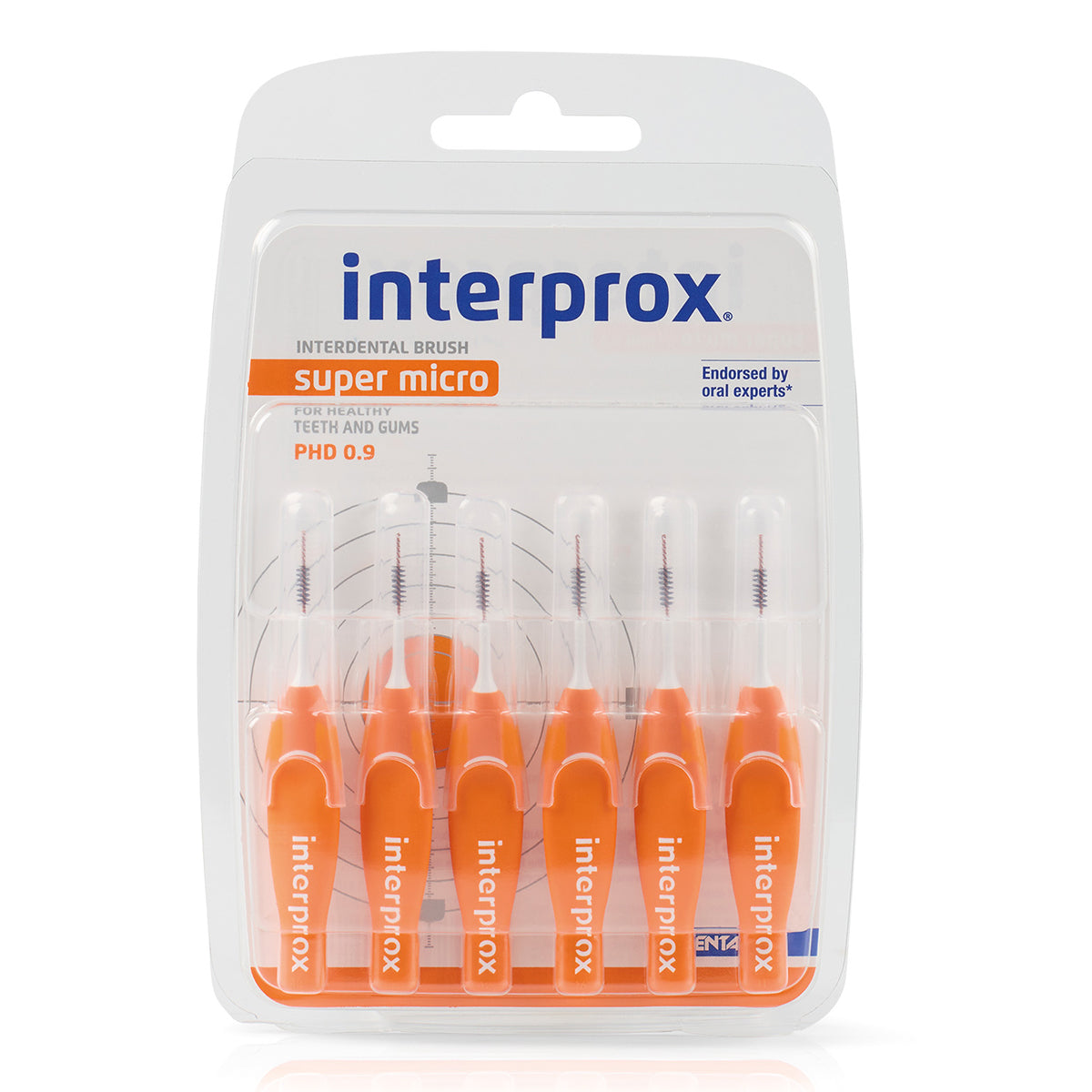 Interprox PHD 0,9 Super Micro oranje blister met zes ragers verpakking