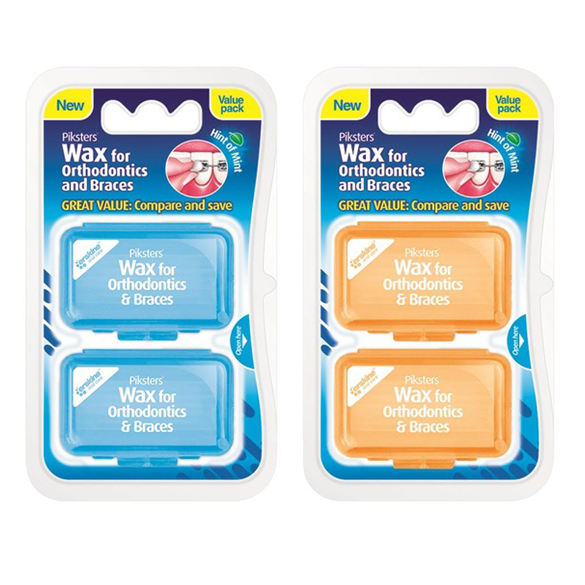 Piksters Orthodontic wax mint twinpacks