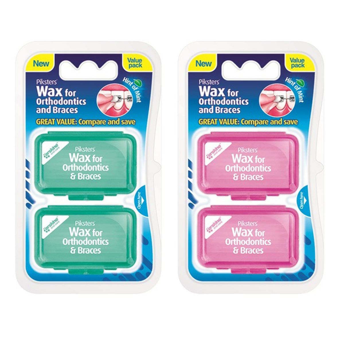 Piksters Orthodontic wax mint twinpacks