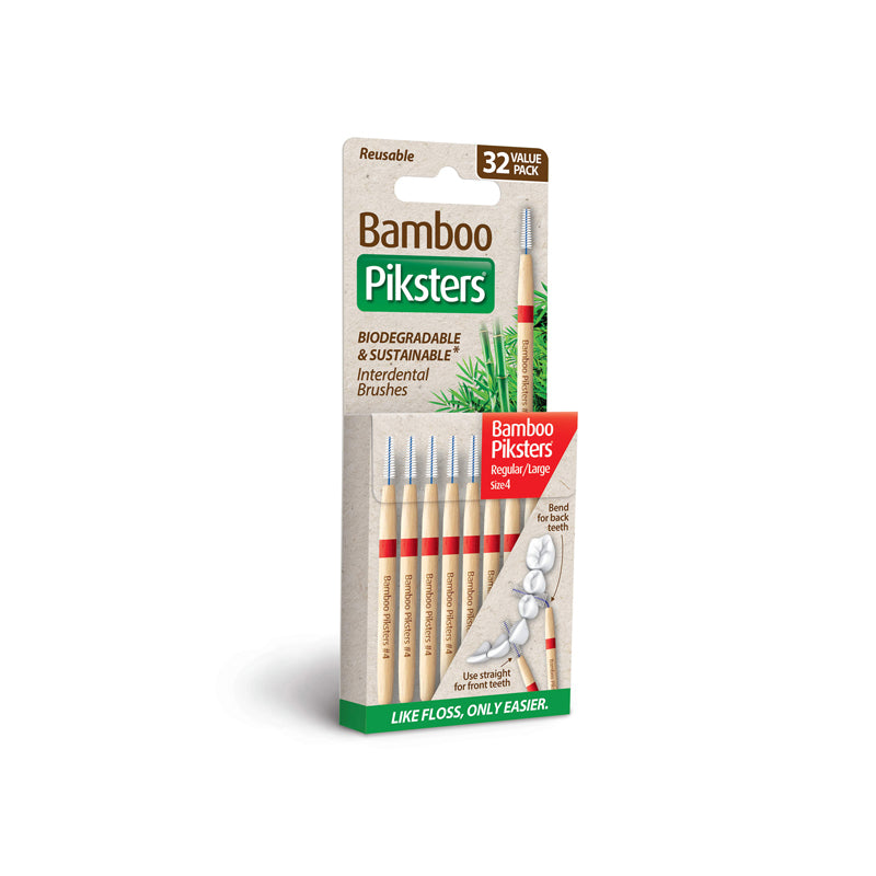 Bamboo Piksters ragers Size 4 Reg/Large rood