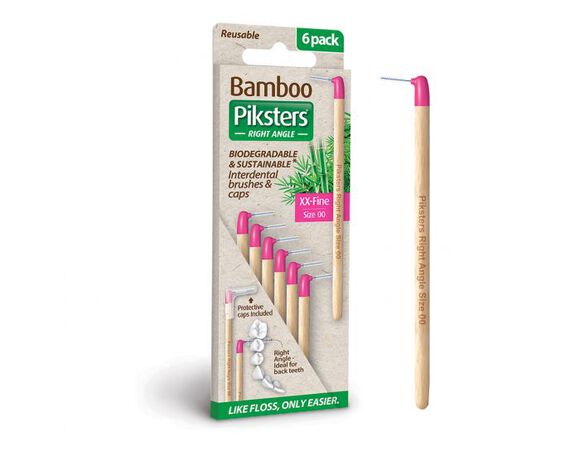 Bamboo Piksters ragers hoek Size 00 XX-Fijn roze