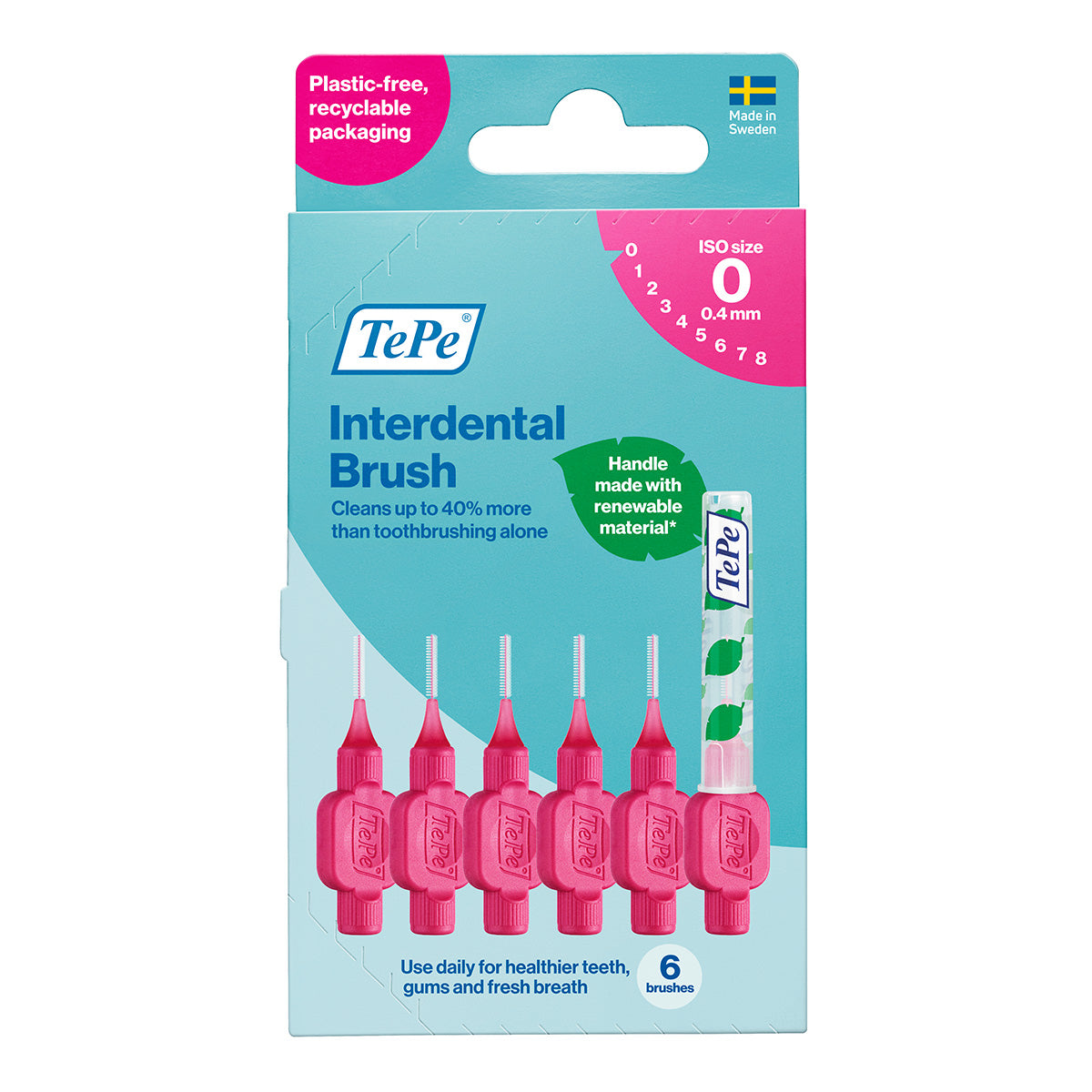TePe Interdentale ragers Original roze 0,4mm(0)