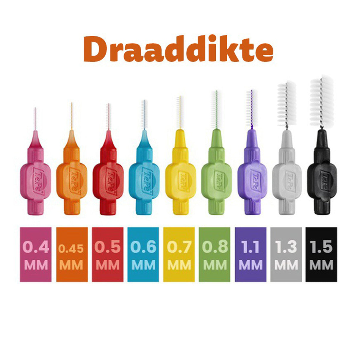 TePe Interdentale ragers Original oranje 0,45mm(1)