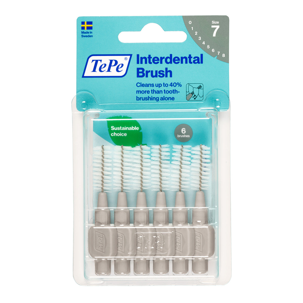 TePe interdentale ragers Original grijs 1,3mm(7)