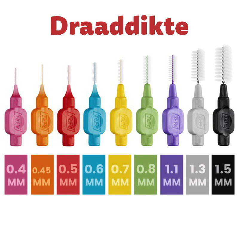 TePe Interdentale ragers Original rood 0,5mm(2)