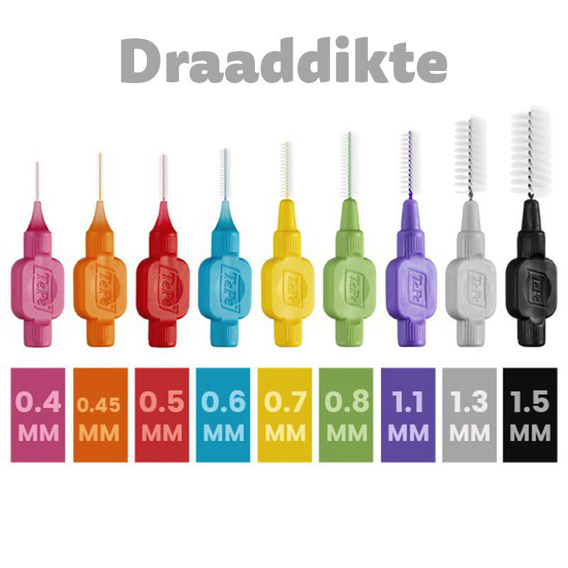 TePe interdentale ragers Original grijs 1,3mm(7)