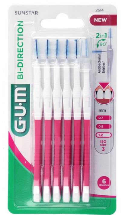 GUM Bi-Direction ragers 1,2 mm / roze large