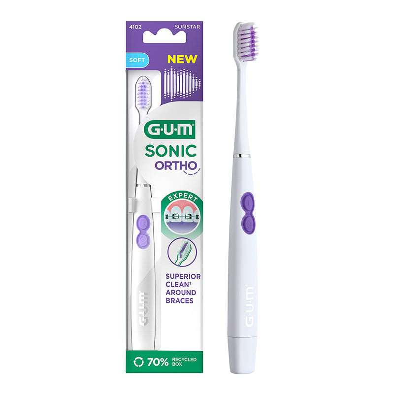 GUM SONIC ORTHO tandenborstel met batterij