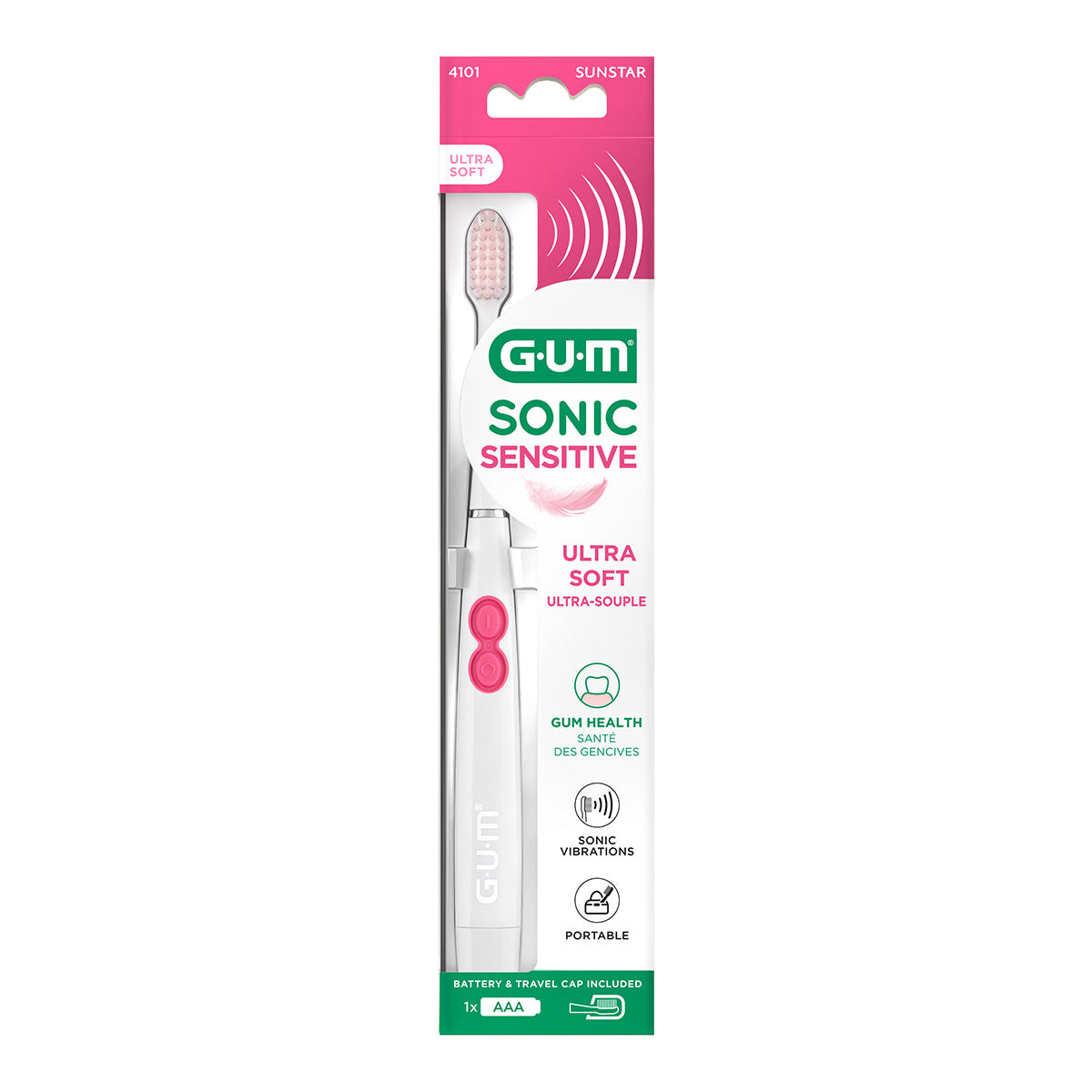 GUM SONIC Sensitive tandenborstel met batterij