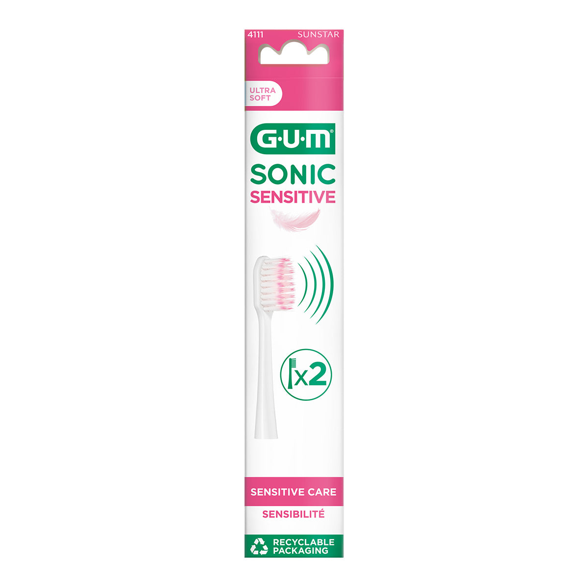 GUM SONIC Sensitive refill opzetborstels