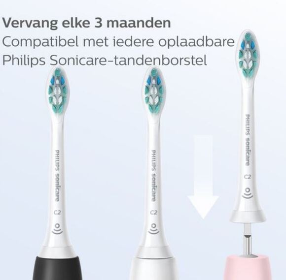 sonicare optimal white wit opzetborstels hx6064/10