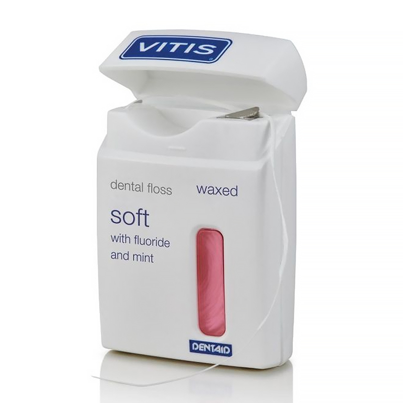 vitis floss waxed, mint roze