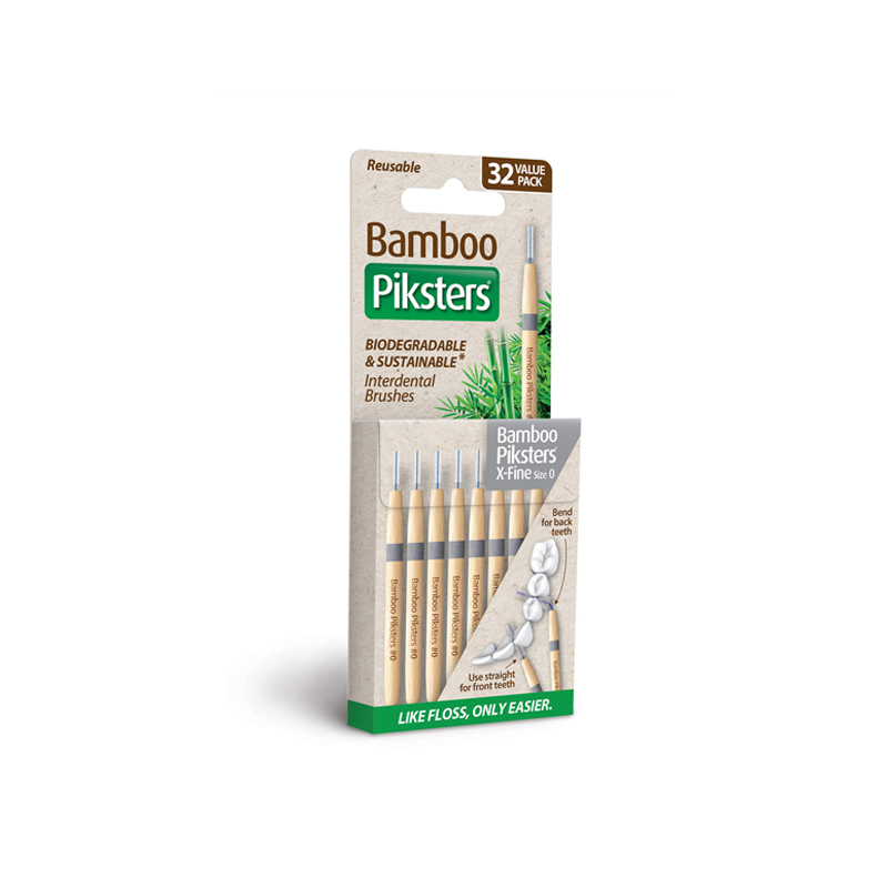 bamboo piksters ragers size 0 x-fijn donkergrijs