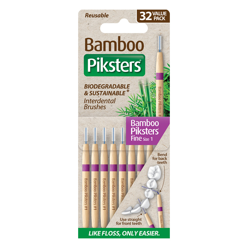 bamboo piksters ragers size 1 fijn paars