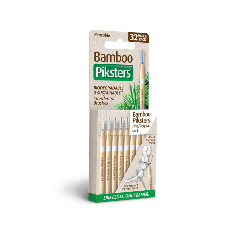 bamboo piksters ragers size 2 fijn/reg lichtgrijs